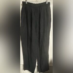 FLAX Pants Sz 1G 18-20 Black LAGONLOOK 100% Linen